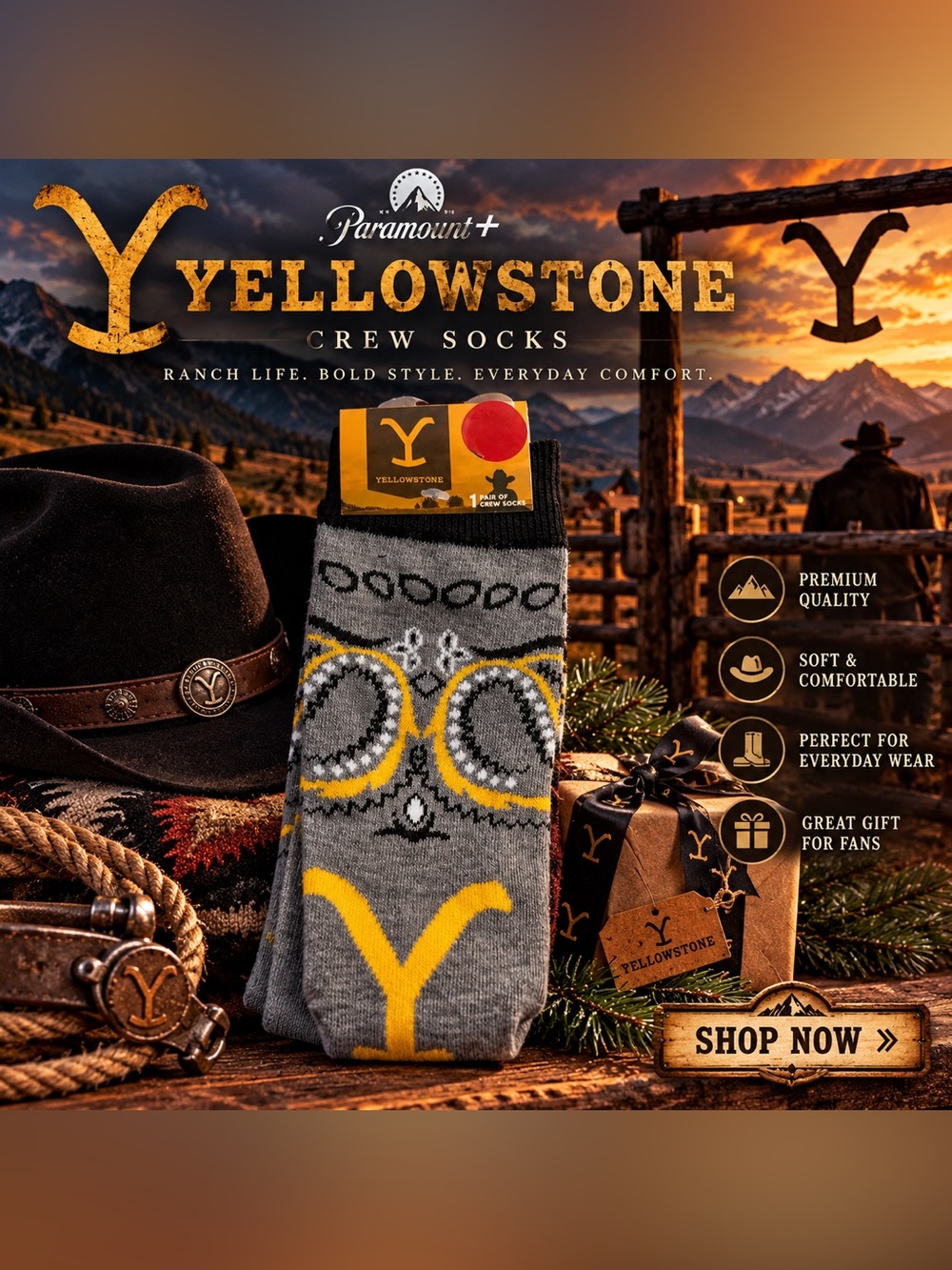 NWT Yellowstone Socks